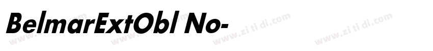 BelmarExtObl No字体转换